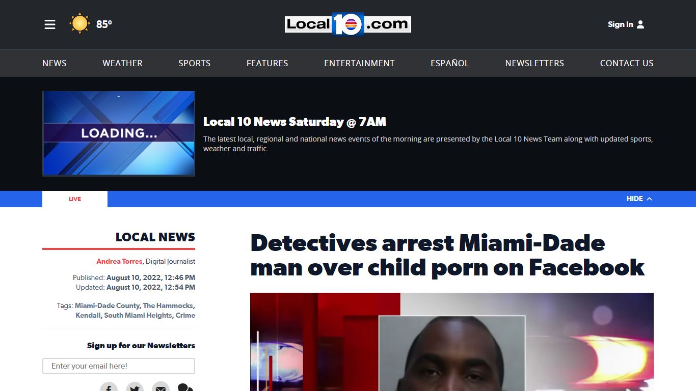 Detectives arrest Miami-Dade man over child porn on Facebook