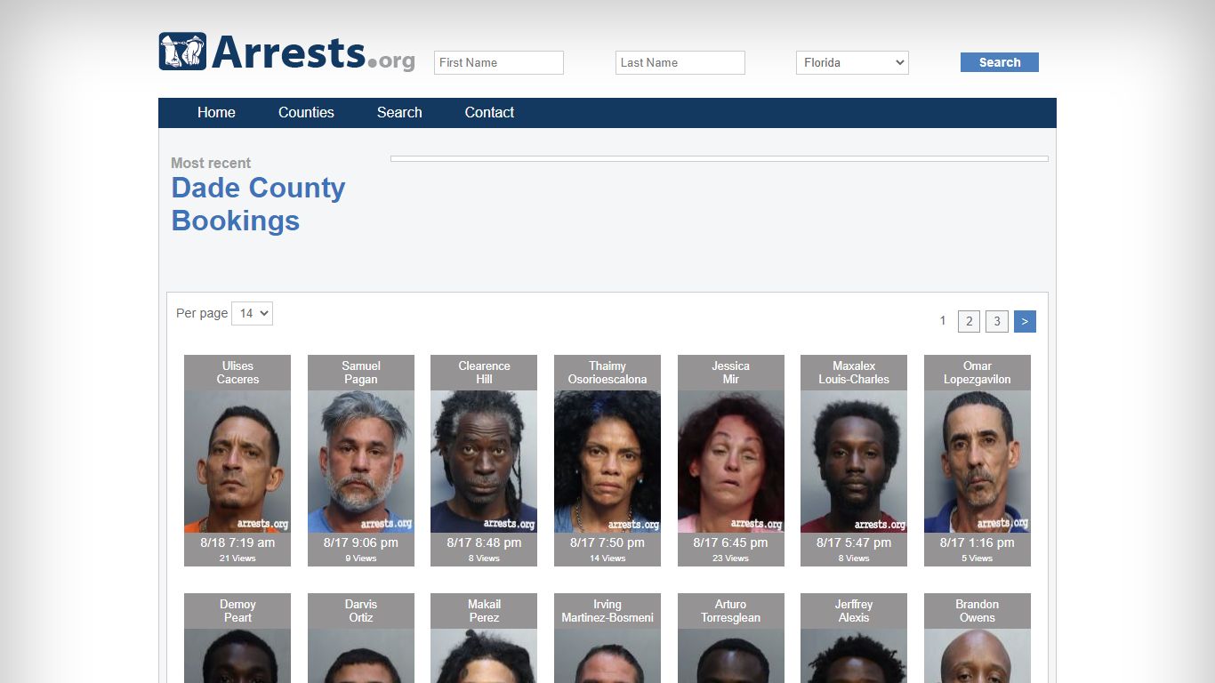 Dade County Arrests and Inmate Search